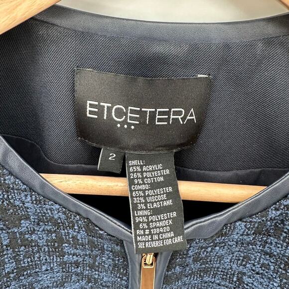 ETCETERA Navy Full Zip Blazer with Gold Hardware // 2 - Picture 7 of 8